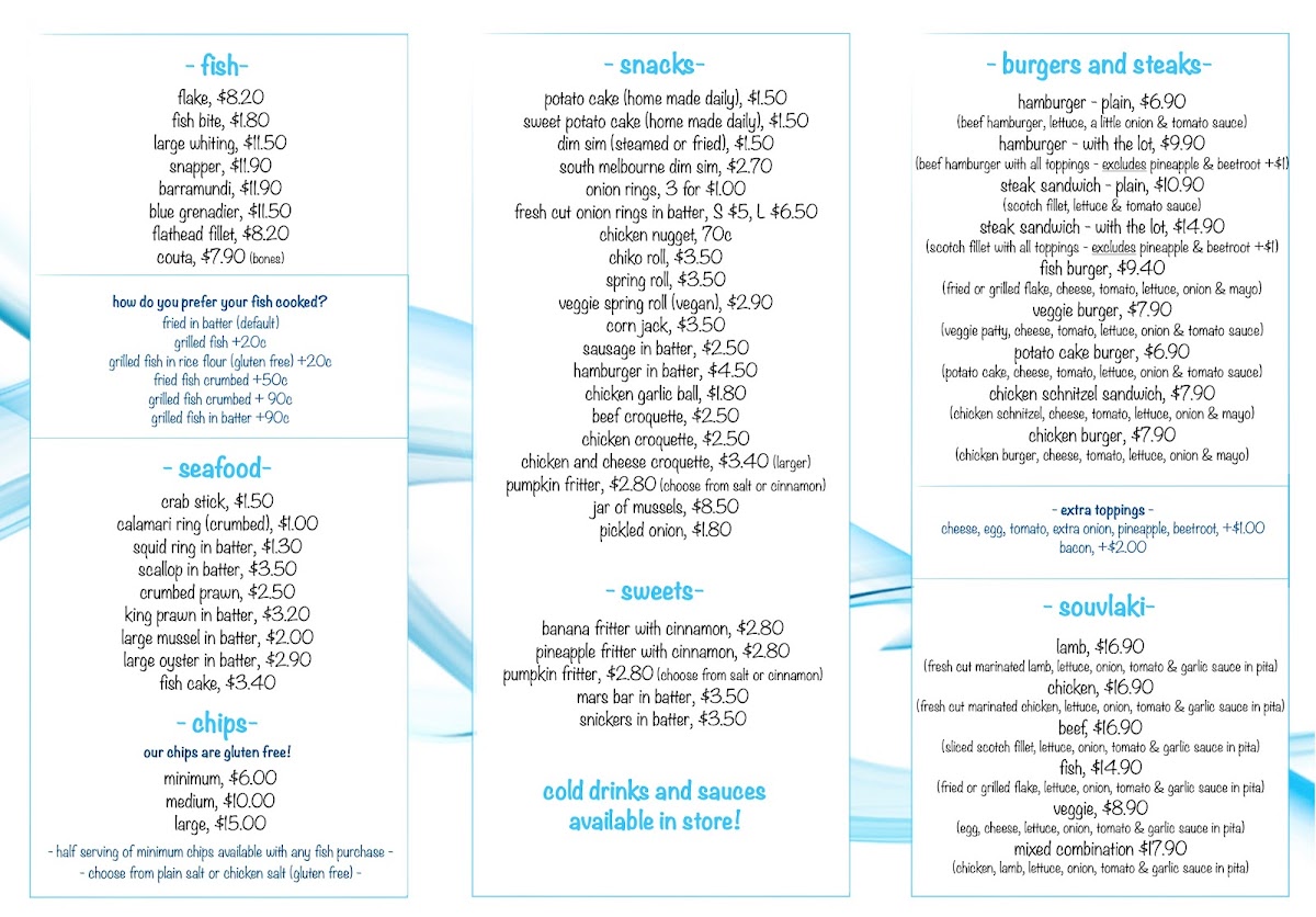 Silver Mermaid Fish & Chips Photo Menu 1