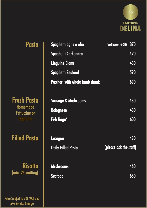 Trattoria Delina Photo Menu 1
