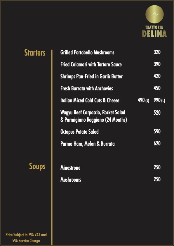 Trattoria Delina Photo Menu 2