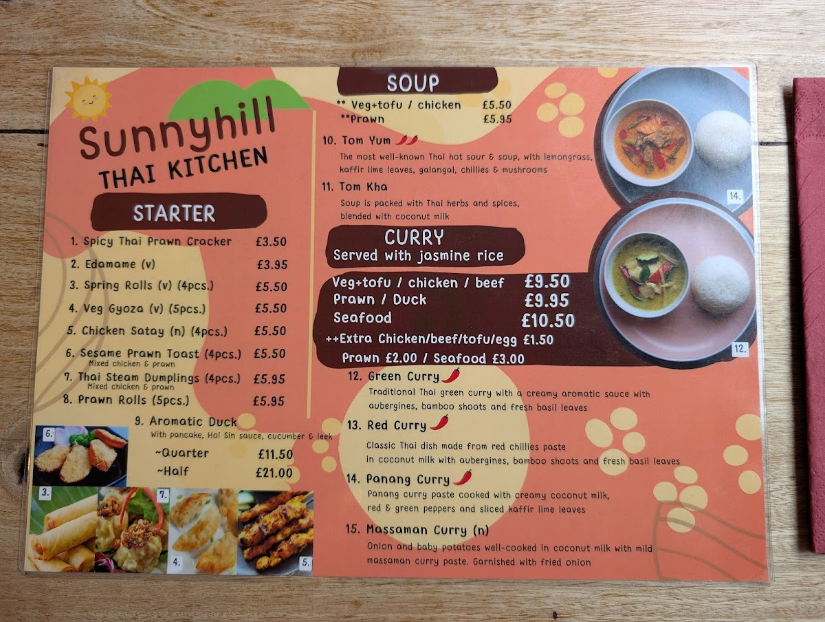 Sunnyhill Thai Kitchen Photo Menu 4