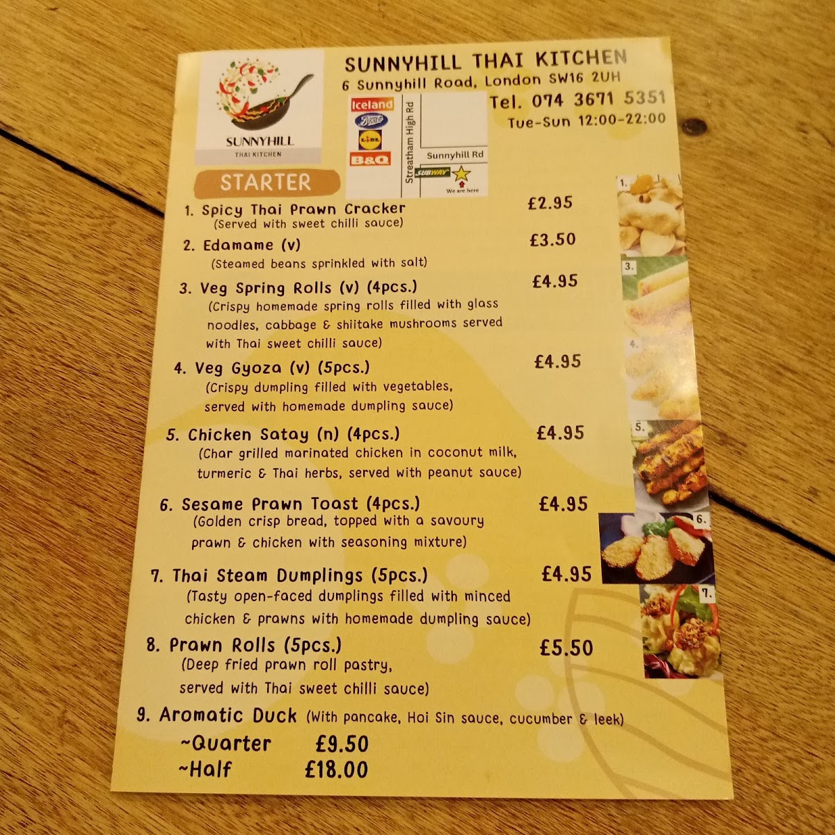 Sunnyhill Thai Kitchen Photo Menu 5