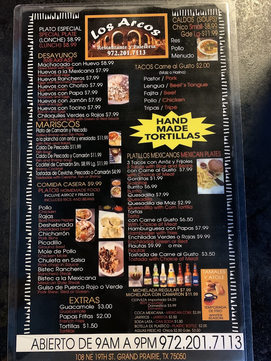 LOS ARCOS Photo Menu 3