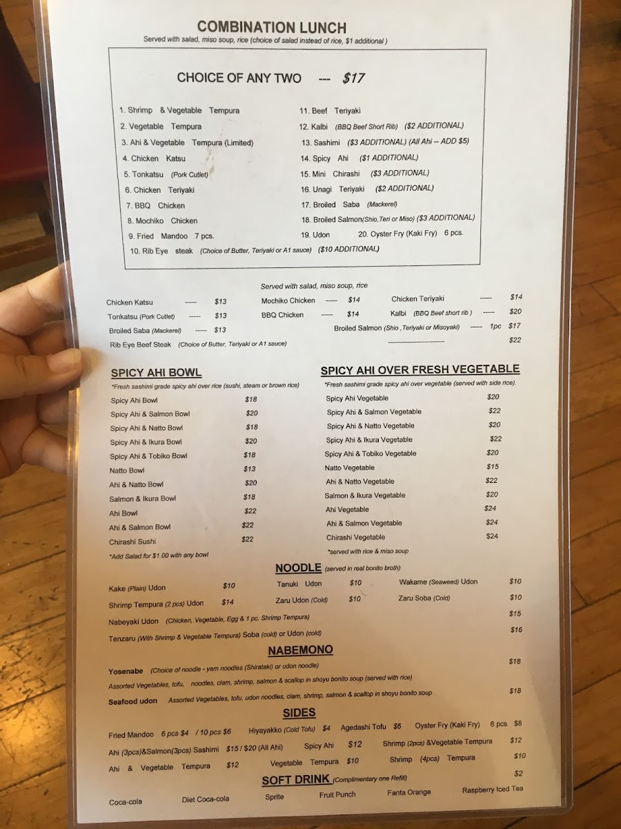Spicy Ahi & BBQ Photo Menu 4
