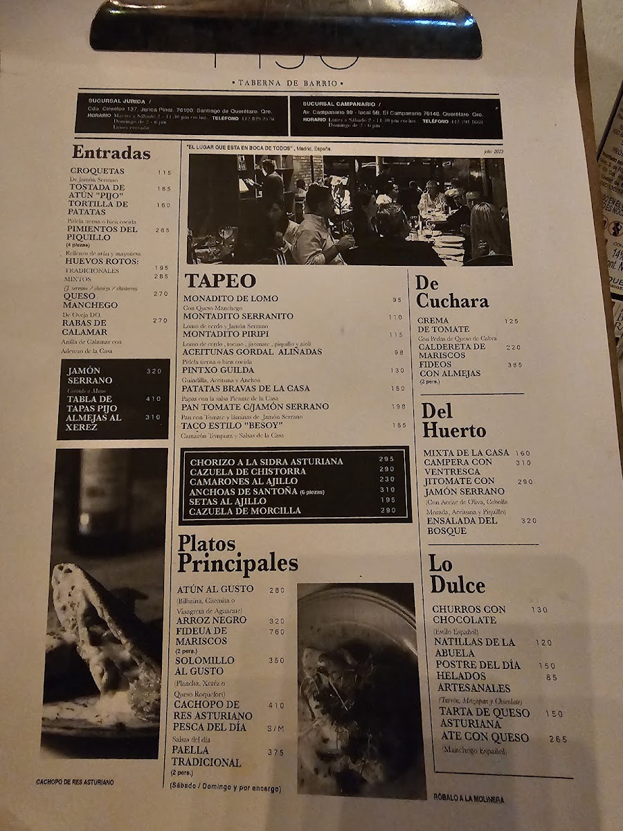 El Pijo Taberna de Barrio (Jurica) Photo Menu 2
