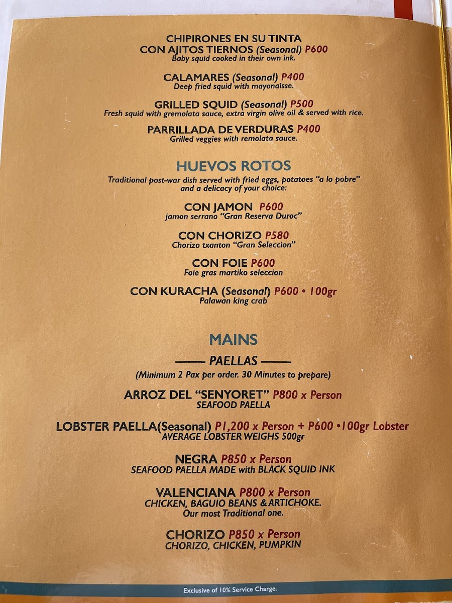 Panorama Beach Club Photo Menu 10