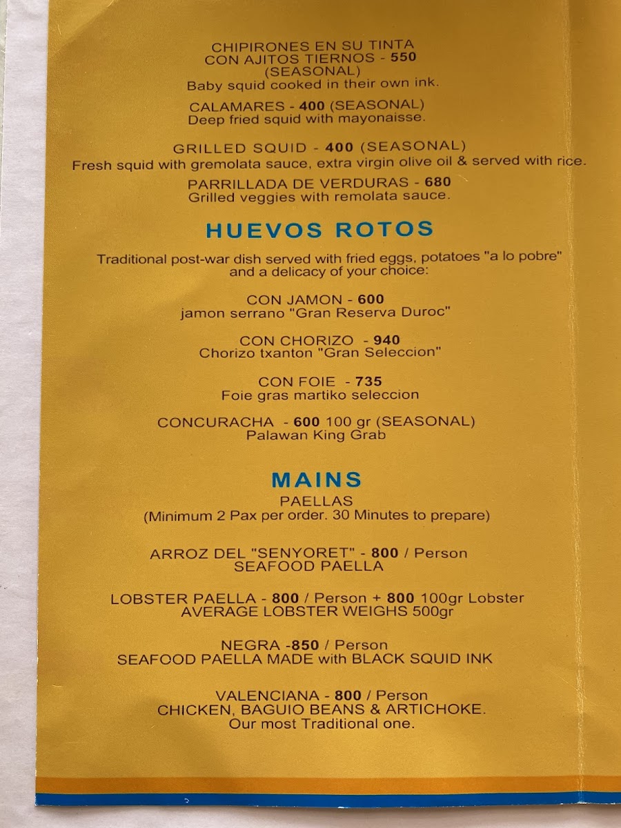Panorama Beach Club Photo Menu 7