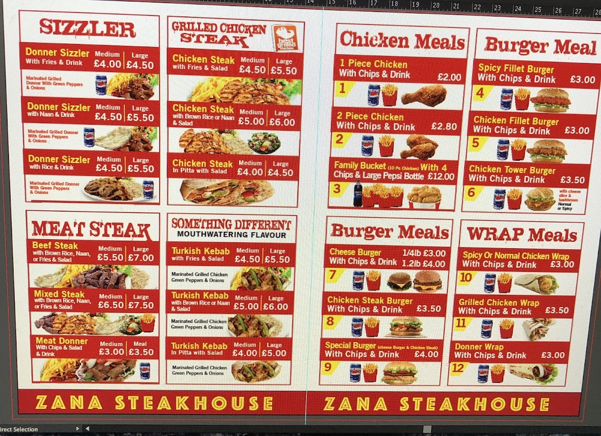 Zana Steakhouse Photo Menu 5