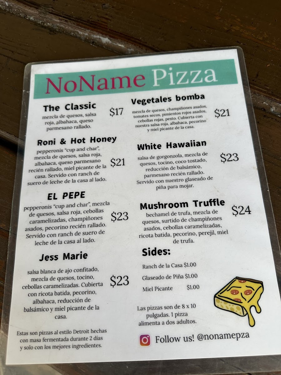 No Name Pizza Photo Menu 4