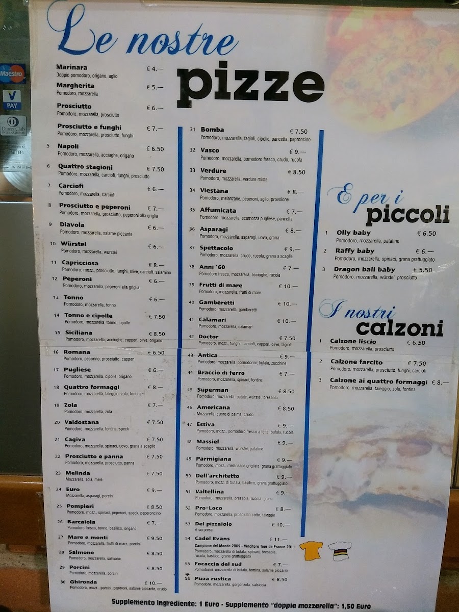 Pizzeria La Ghironda Photo Menu 2