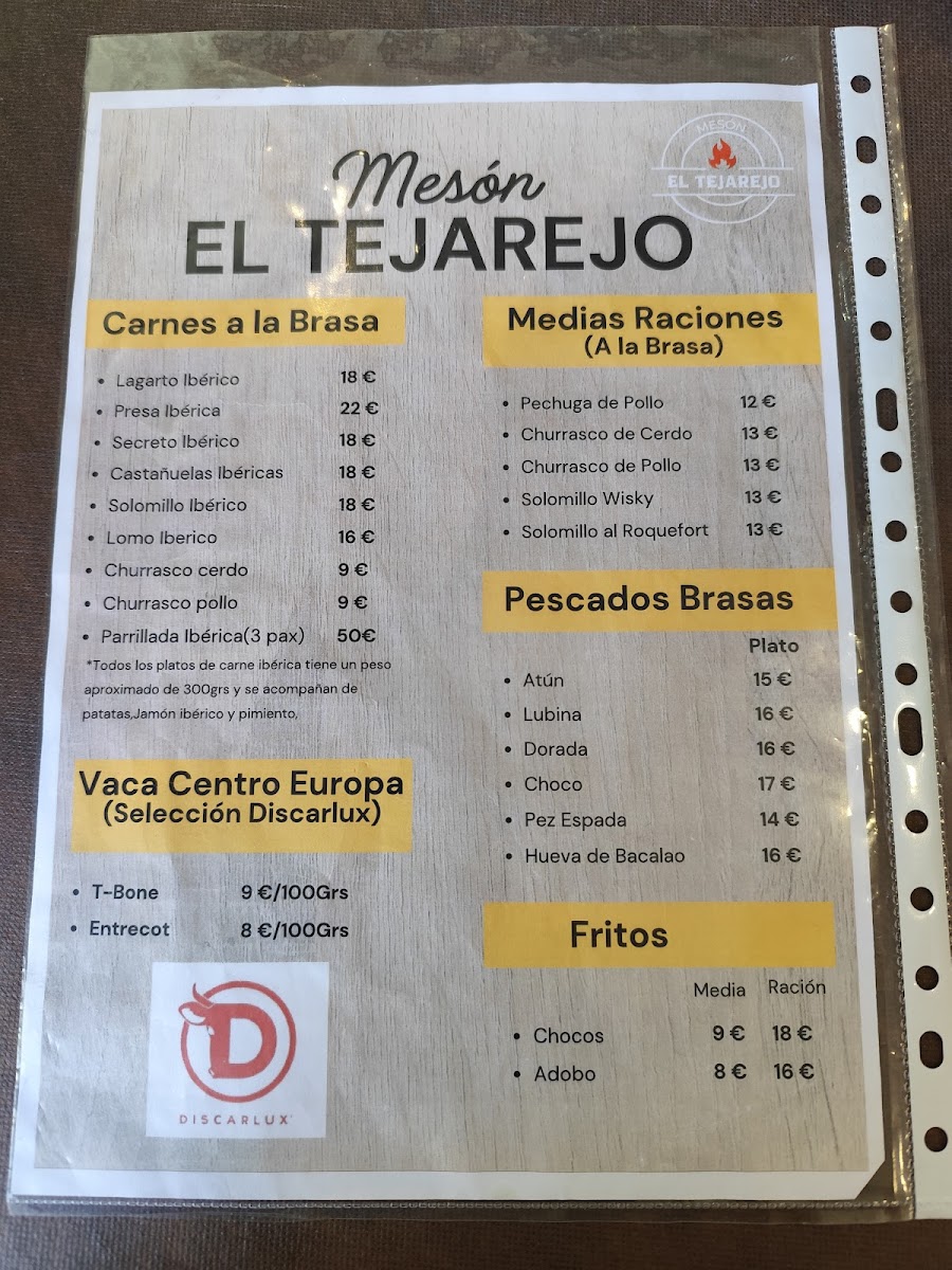 Mesón El Tejarejo Photo Menu 1