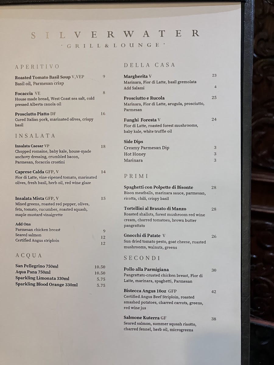 Silverwater Grill & Lounge Photo Menu 1