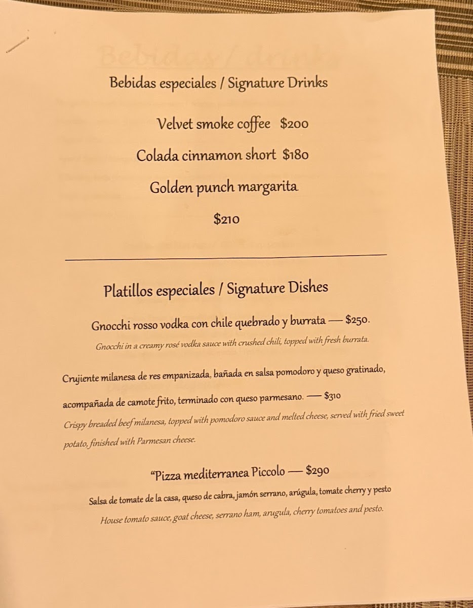 Piccolo Pomodoro Photo Menu 1