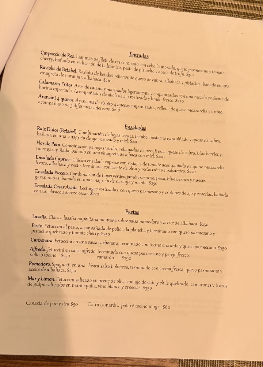 Piccolo Pomodoro Photo Menu 3