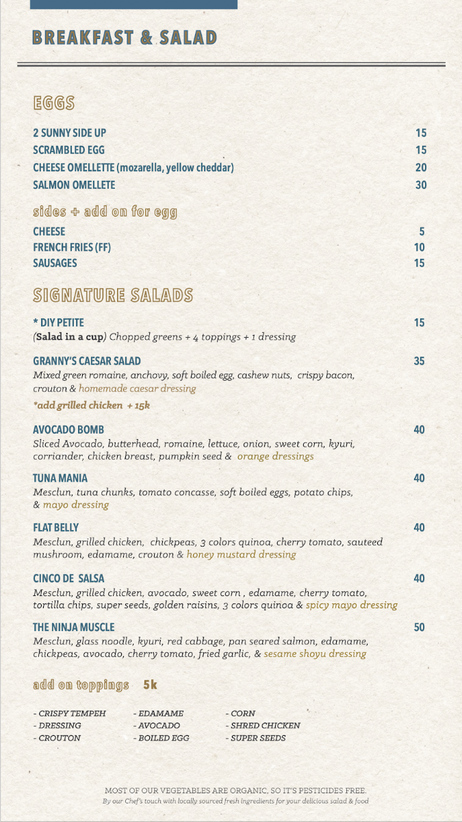The Cabin Coffee Bar Photo Menu 2