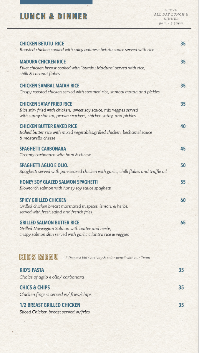 The Cabin Coffee Bar Photo Menu 3