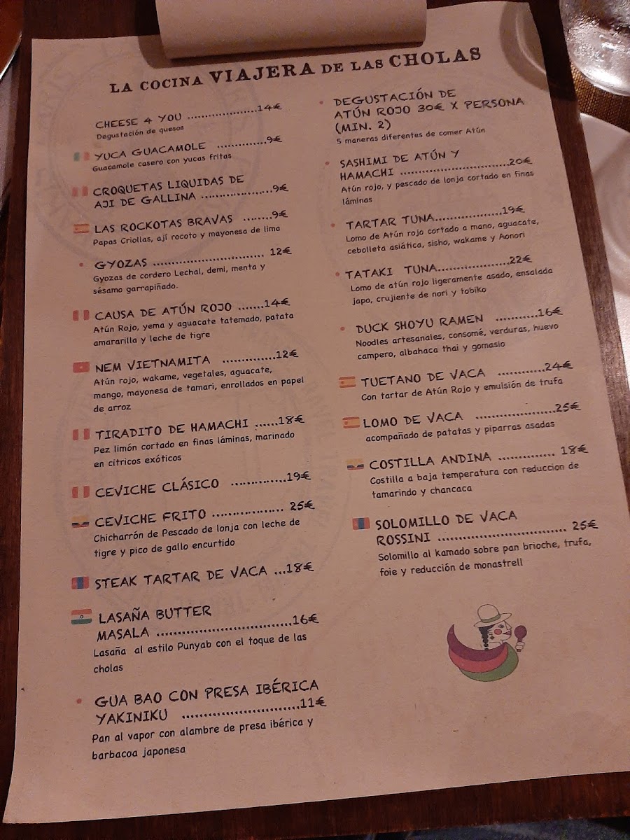 Chola Gastro Jávea Photo Menu 1