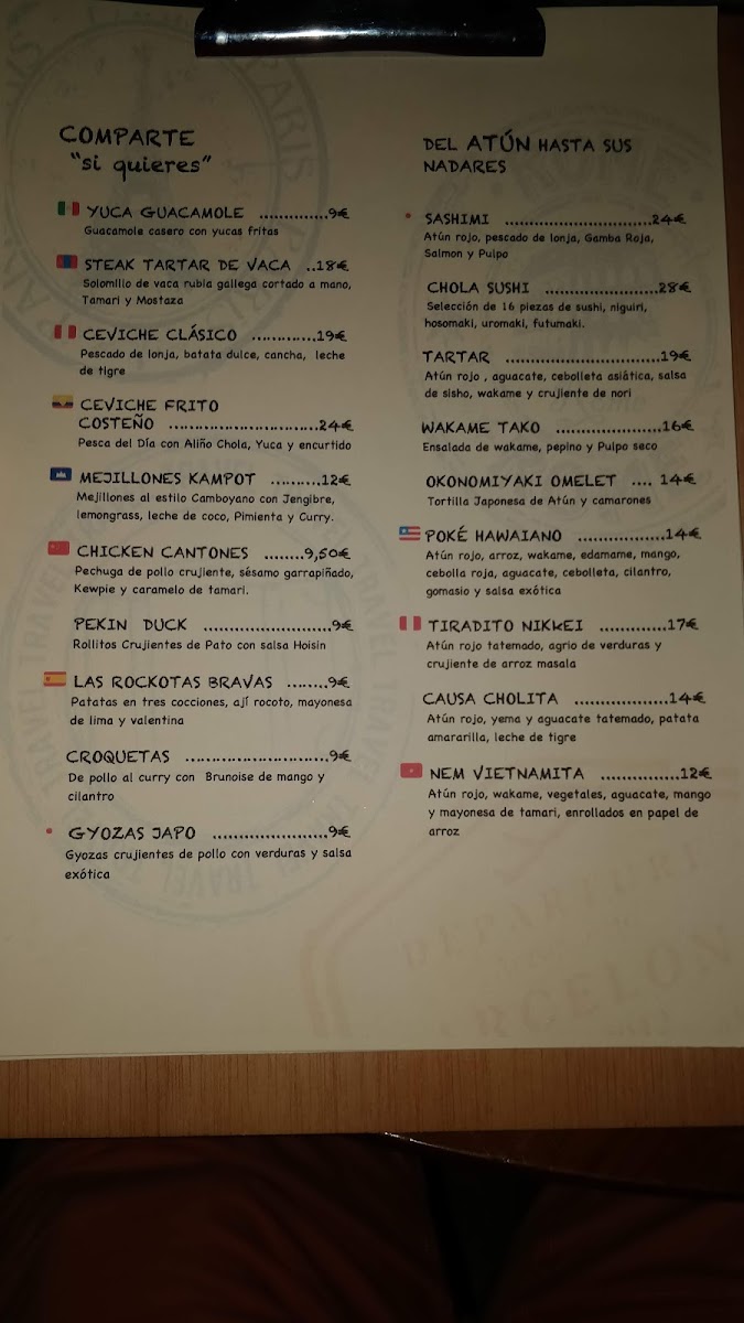 Chola Gastro Jávea Photo Menu 3