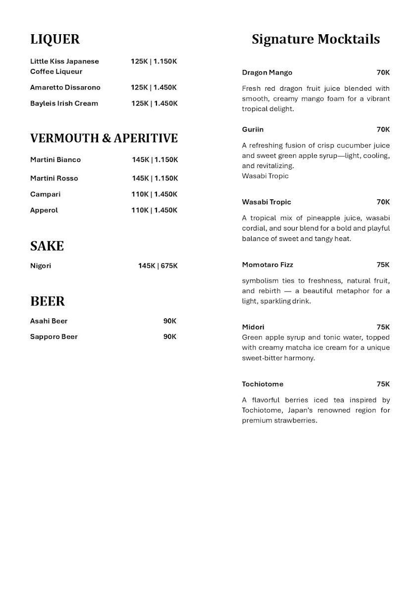 Tenji Sushi Photo Menu 2