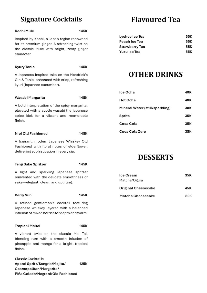 Tenji Sushi Photo Menu 3