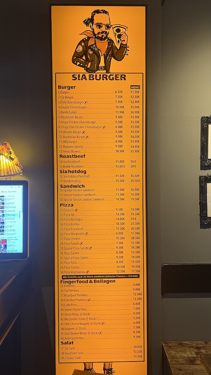 SIA BURGER Photo Menu 2