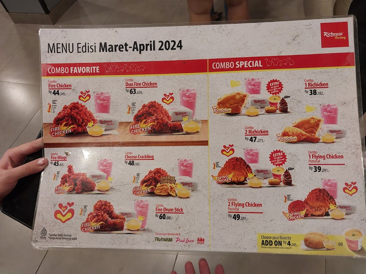 Richeese Factory Cinere Photo Menu 1