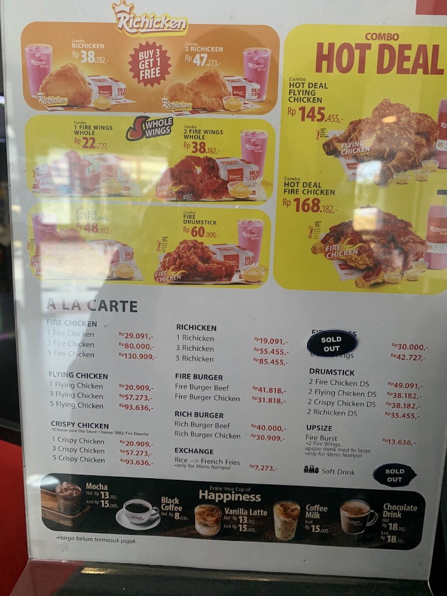 Richeese Factory Cinere Photo Menu 2