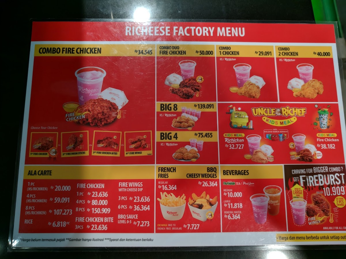 Richeese Factory Cinere Photo Menu 5
