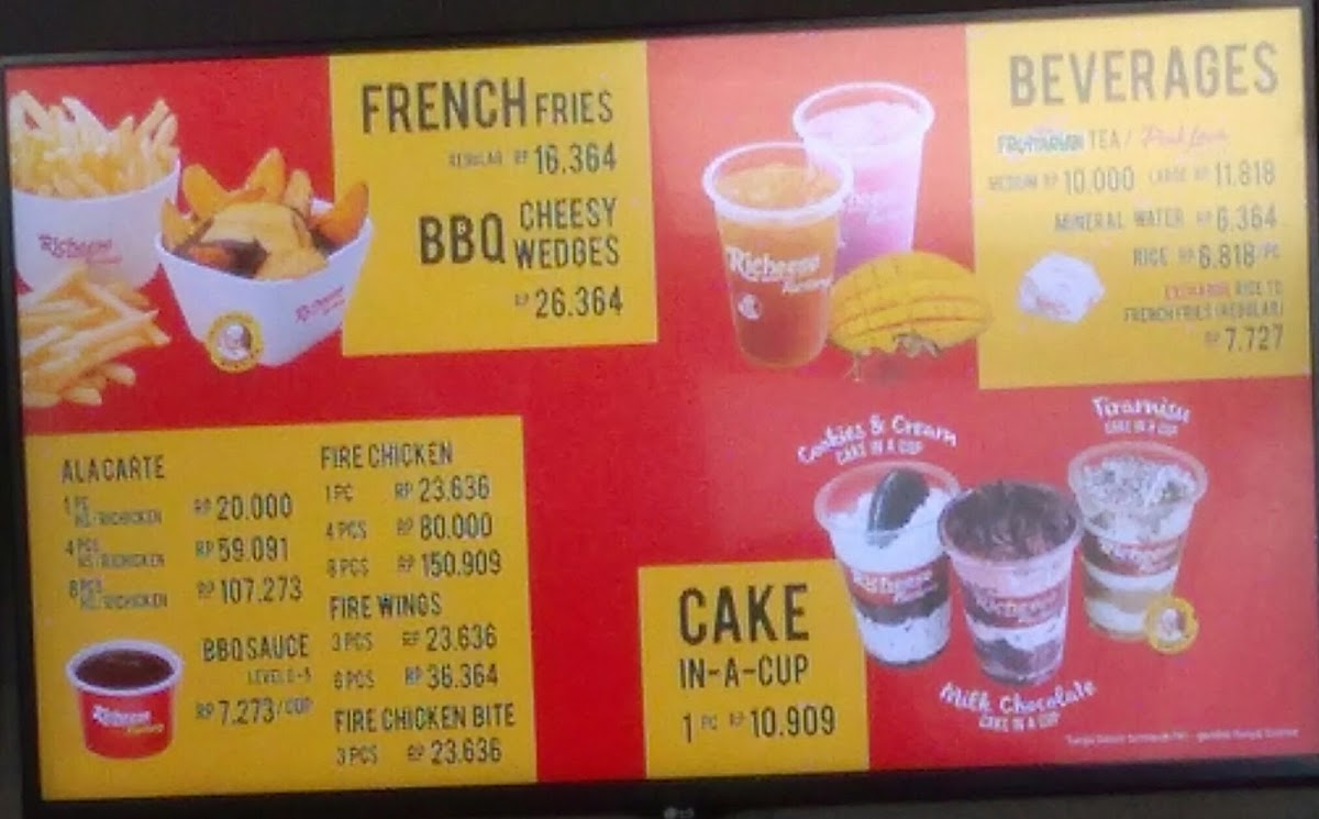 Richeese Factory Cinere Photo Menu 7