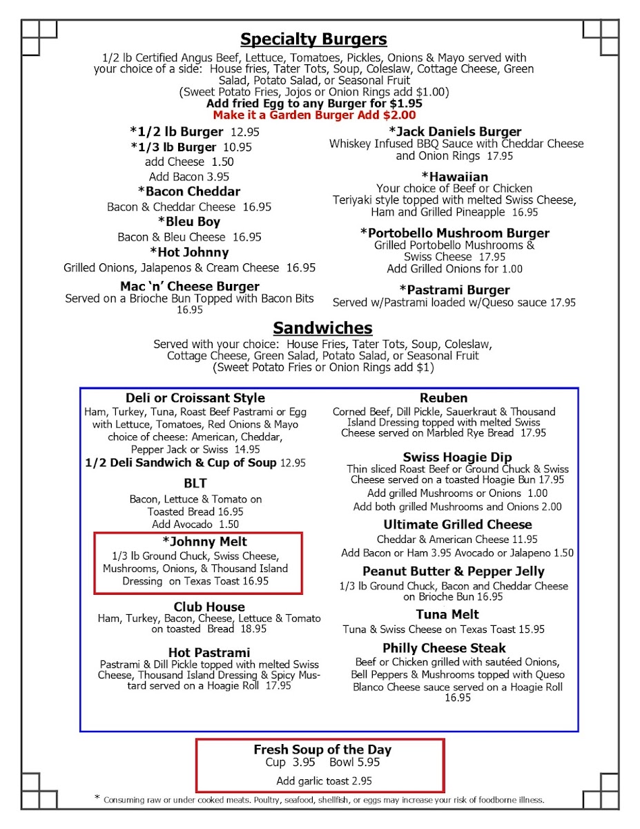 Johnny's Bar & Grill Photo Menu 3