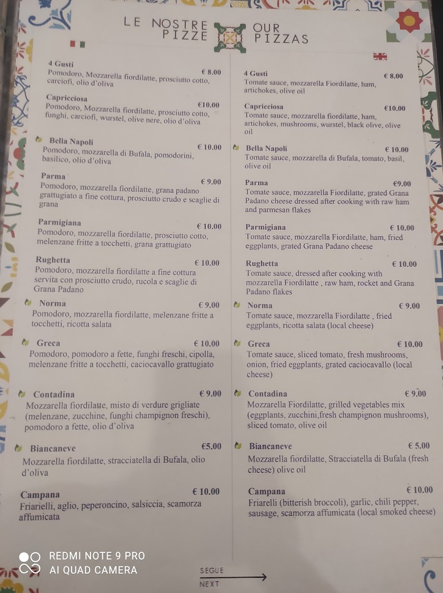 Ristorante Pizzeria Italia Photo Menu 4