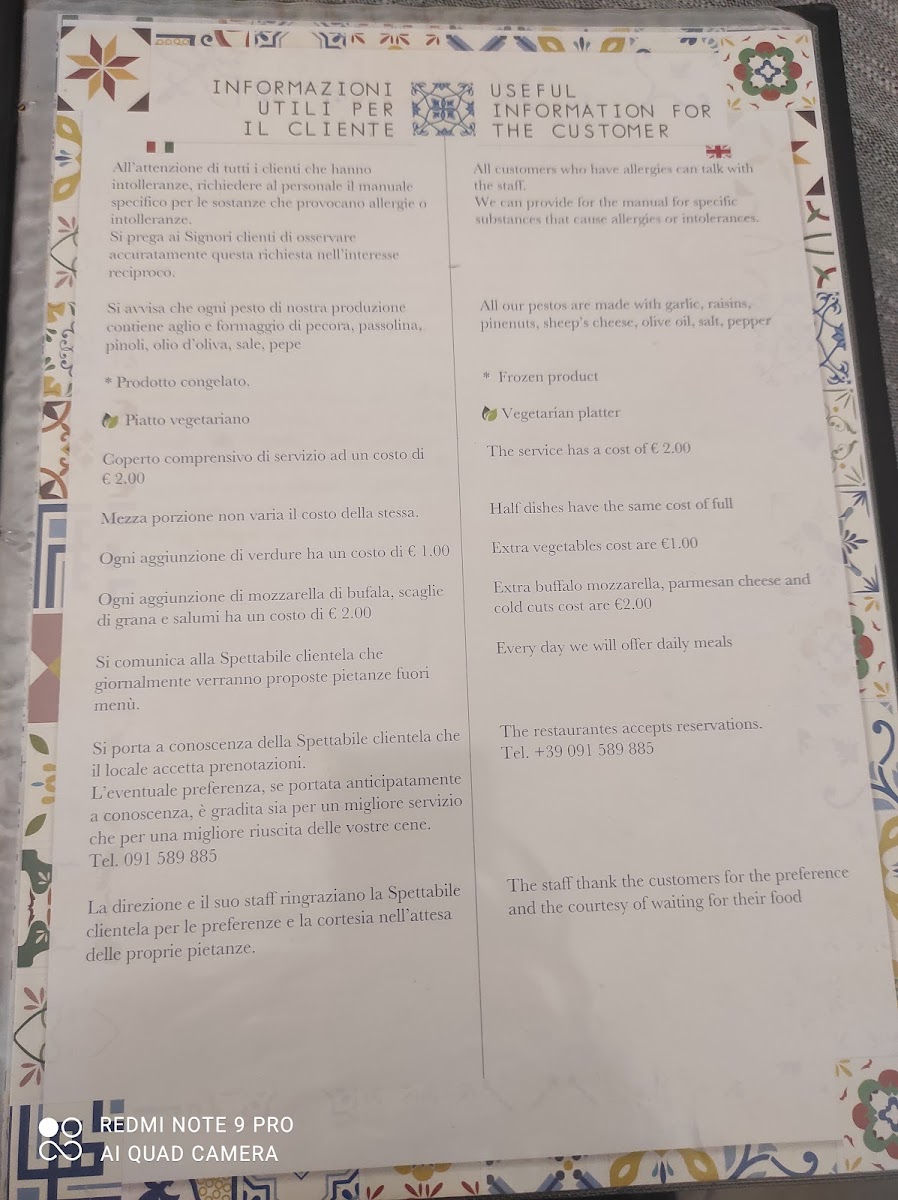 Ristorante Pizzeria Italia Photo Menu 5