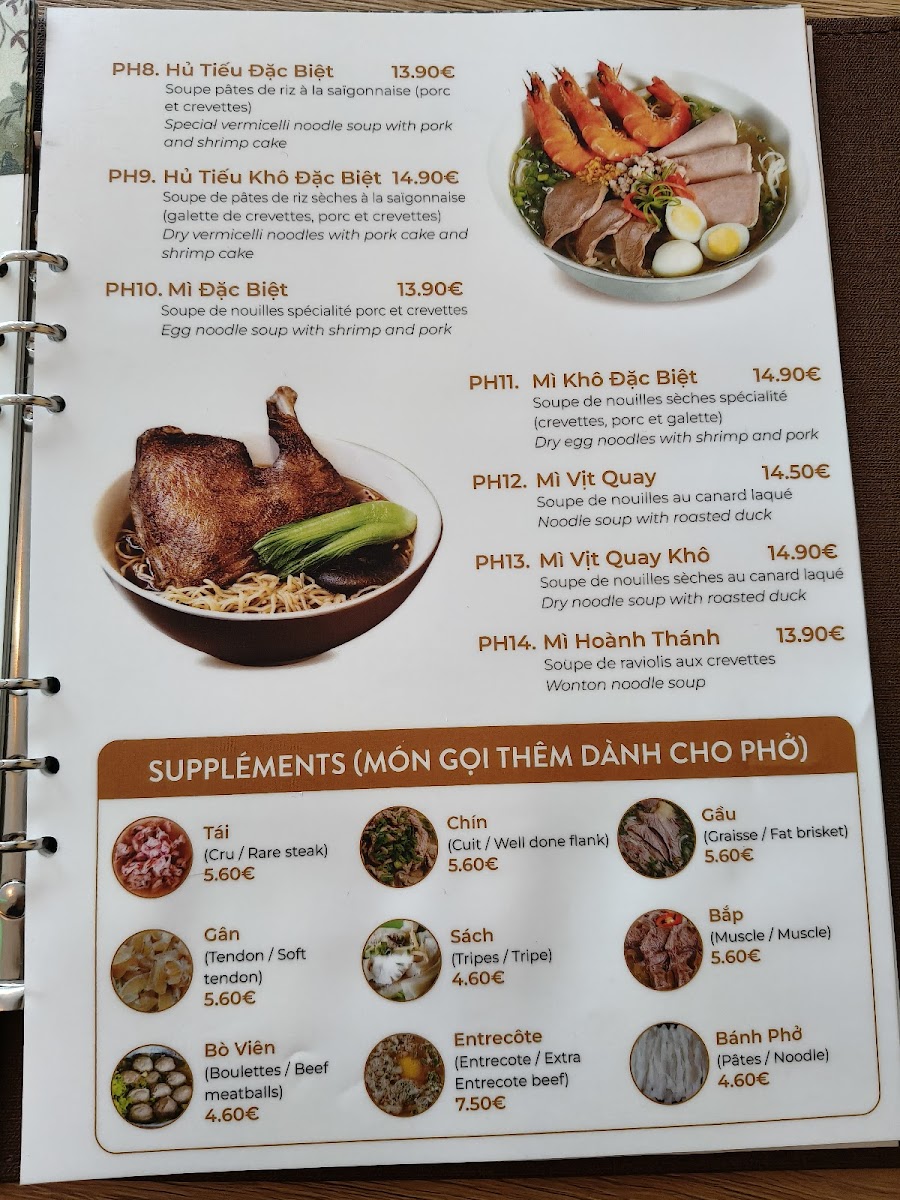 PHO DAU BO Photo Menu 2