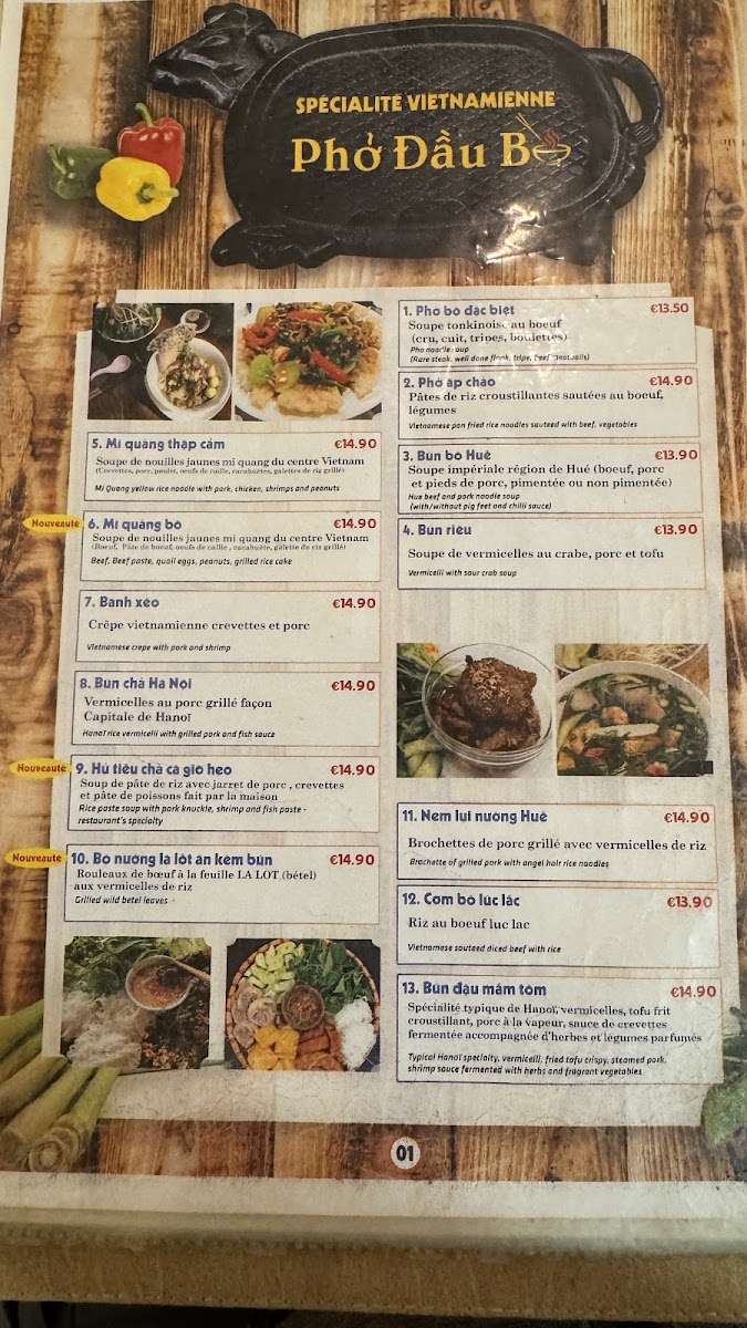 PHO DAU BO Photo Menu 5