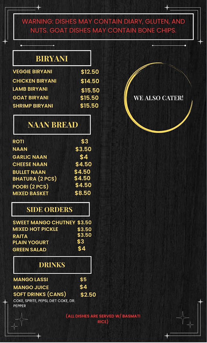Royal Curry House Photo Menu 1