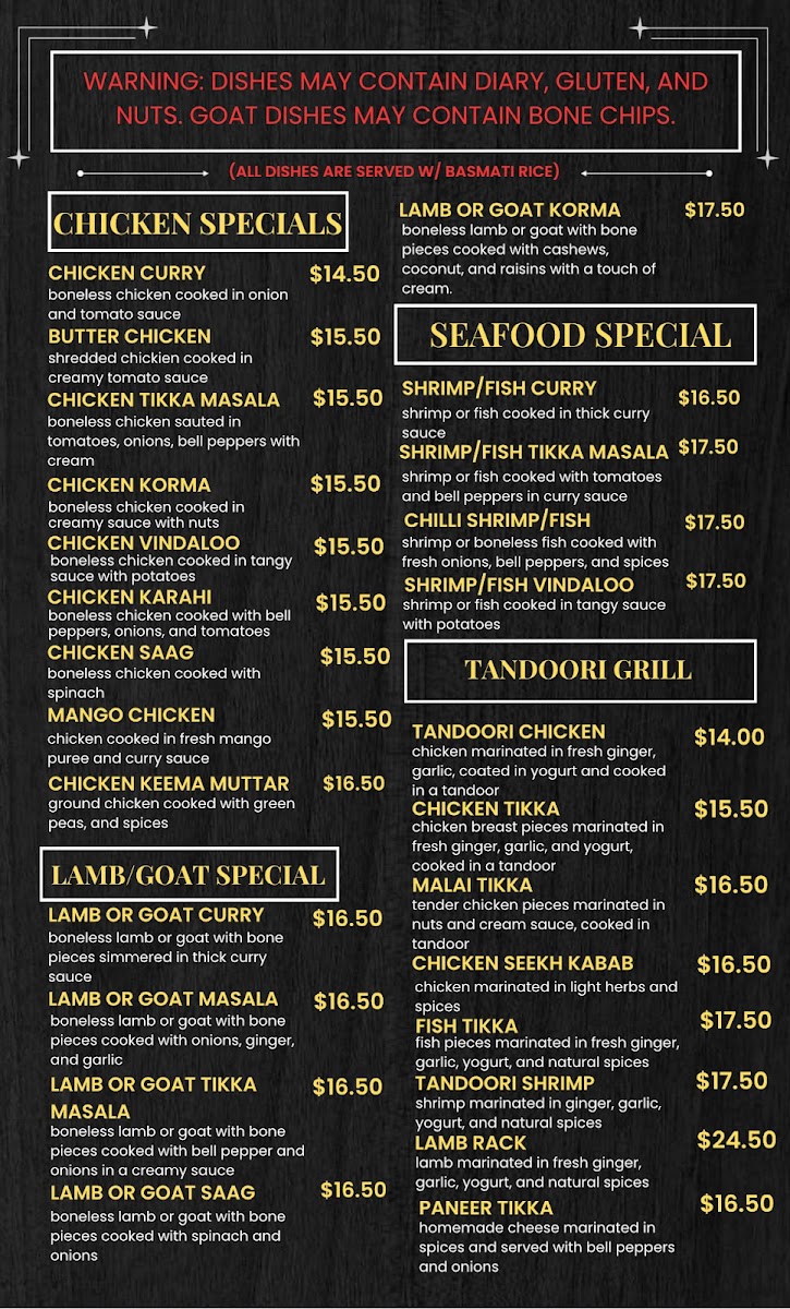 Royal Curry House Photo Menu 2