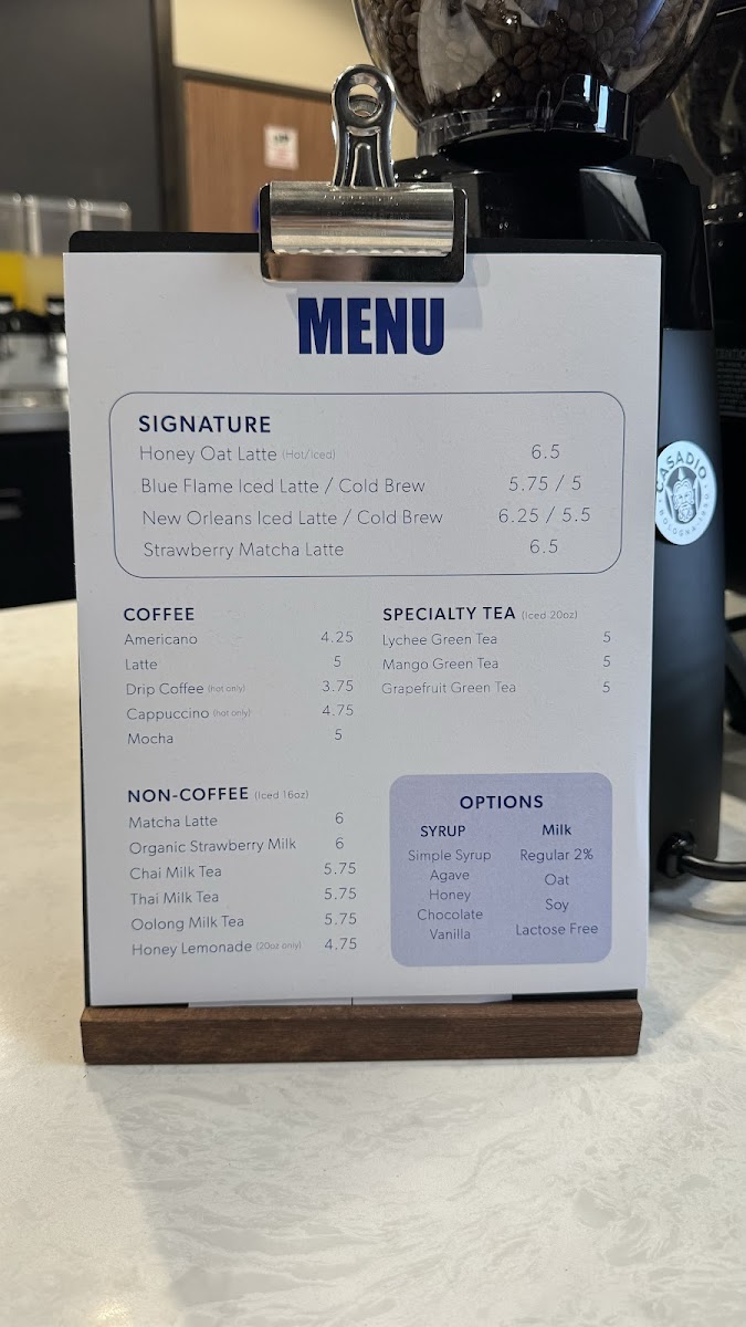 The Blue Flame Coffee Photo Menu 2