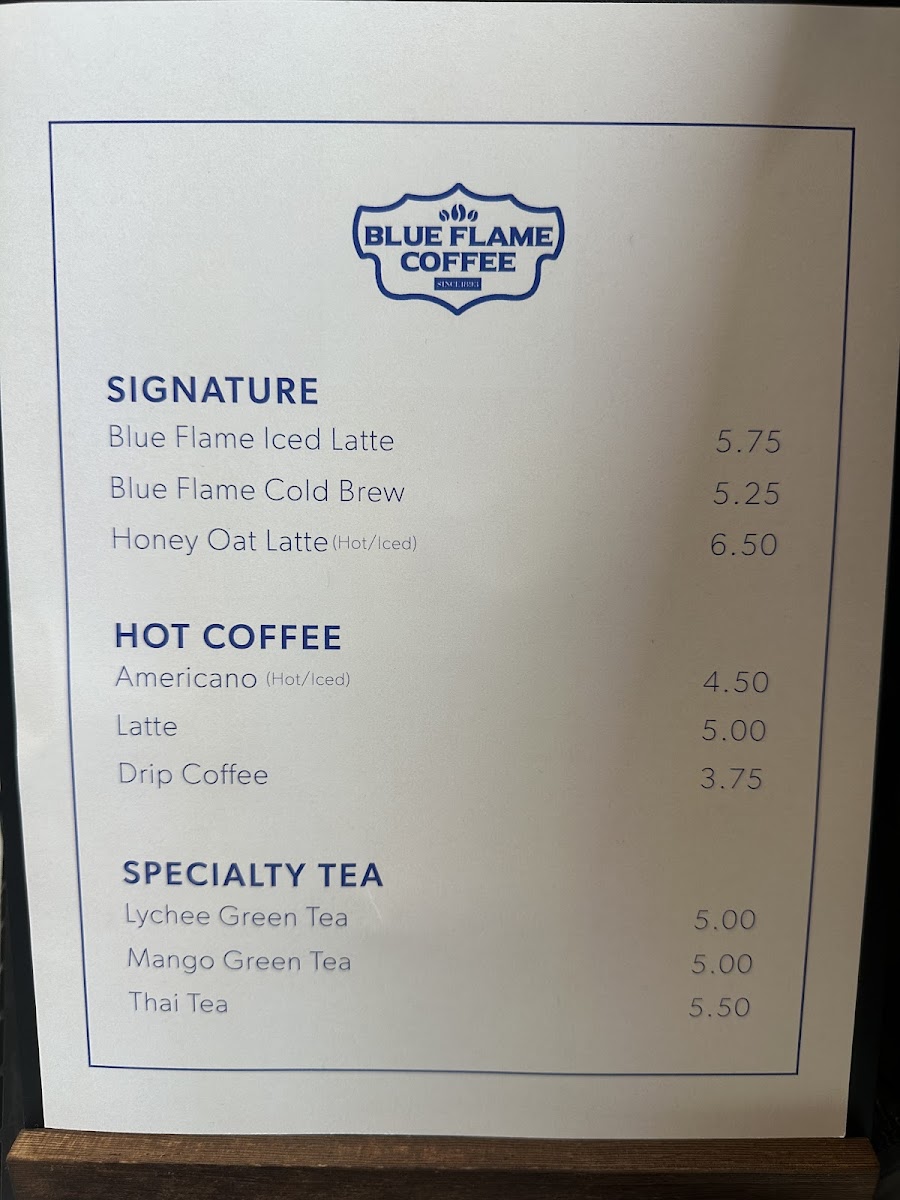 The Blue Flame Coffee Photo Menu 3
