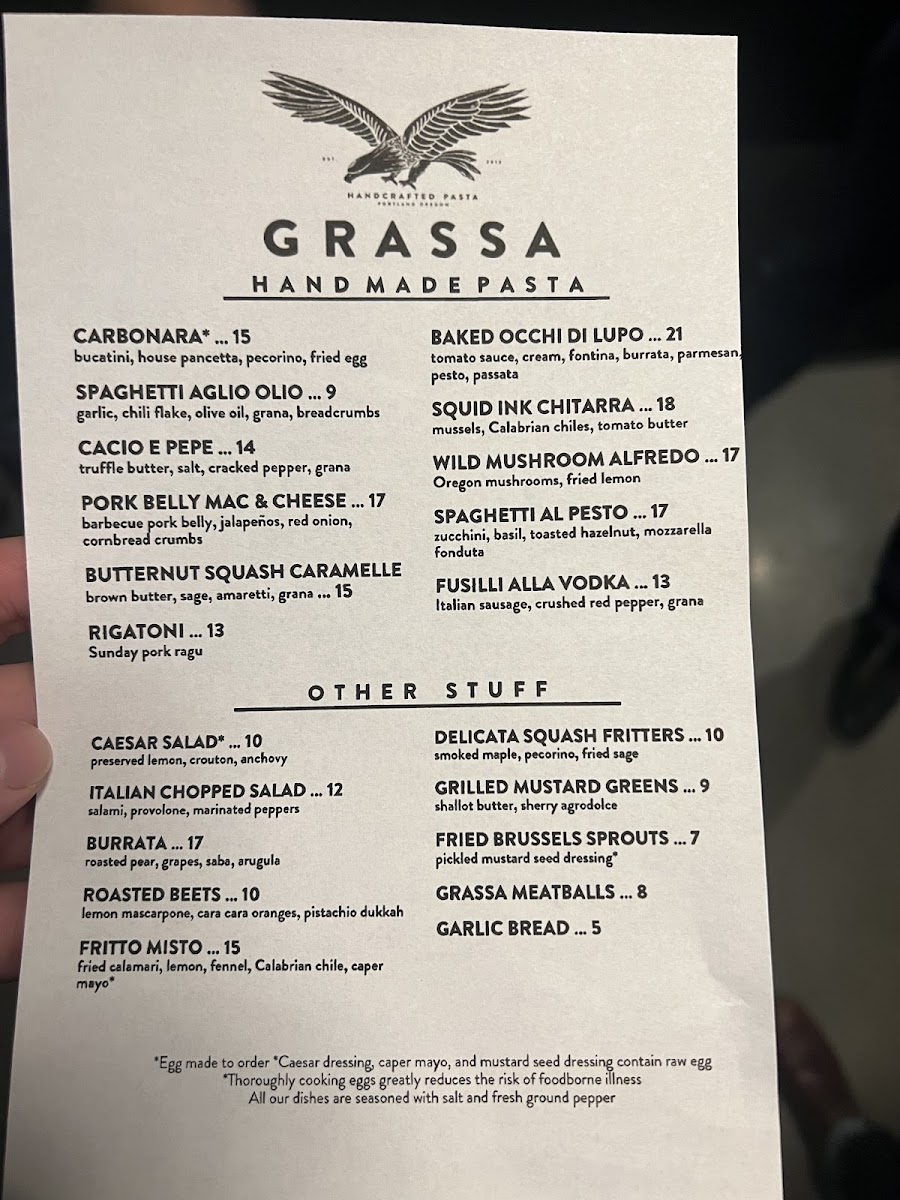 Grassa Photo Menu 10