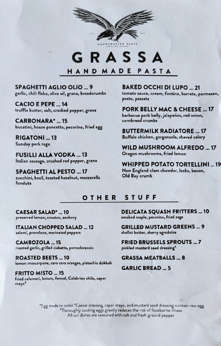 Grassa Photo Menu 8