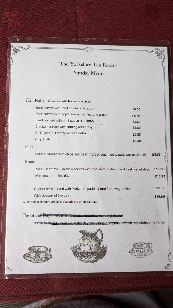 Yorkshire Tea Rooms & Restaurant Photo Menu 3