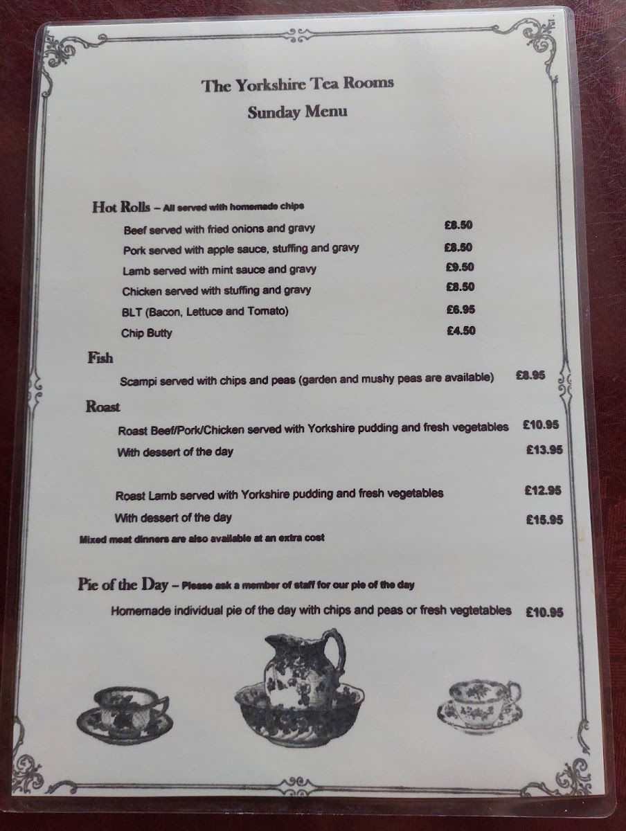 Yorkshire Tea Rooms & Restaurant Photo Menu 4