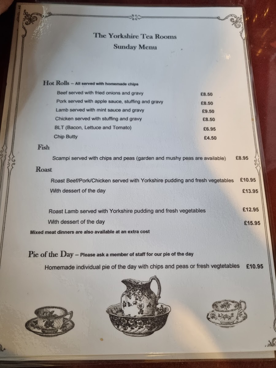Yorkshire Tea Rooms & Restaurant Photo Menu 5