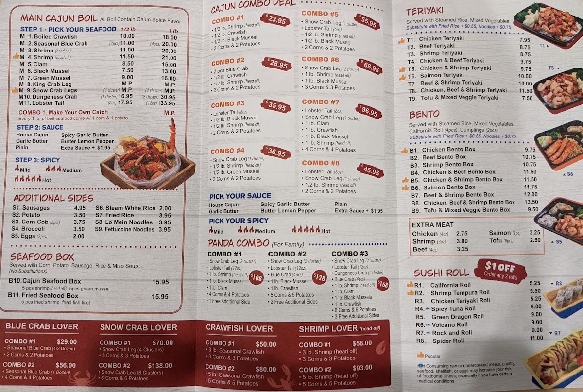 Kracklaw Seafood & Teriyaki Express Photo Menu 2