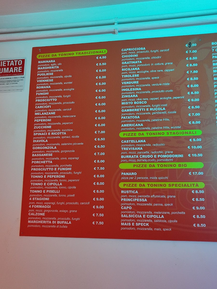 Pizzeria da Tonino Photo Menu 5