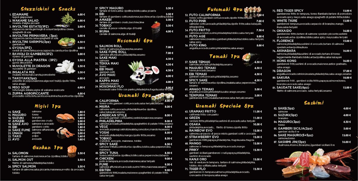 Jin Sushi Photo Menu 1