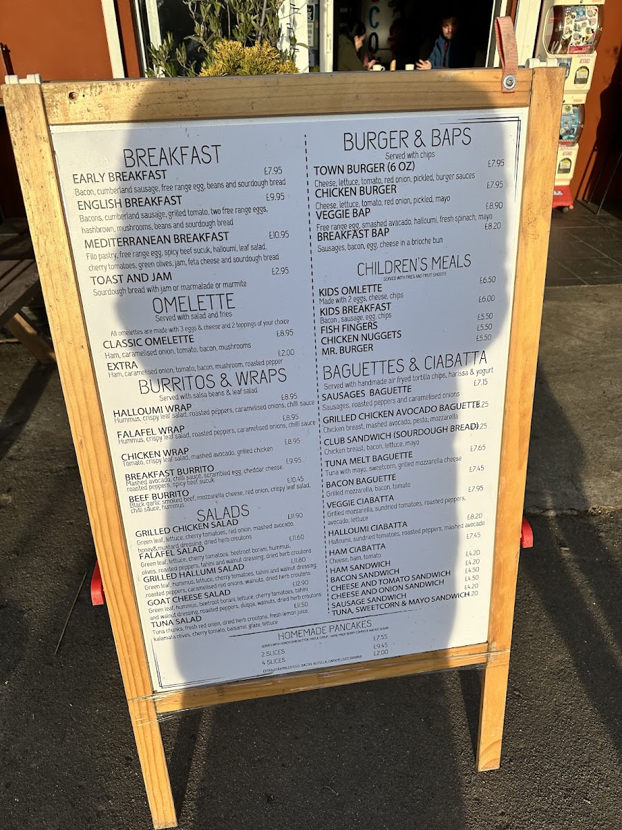 Enfield Town Park Cafe Photo Menu 1