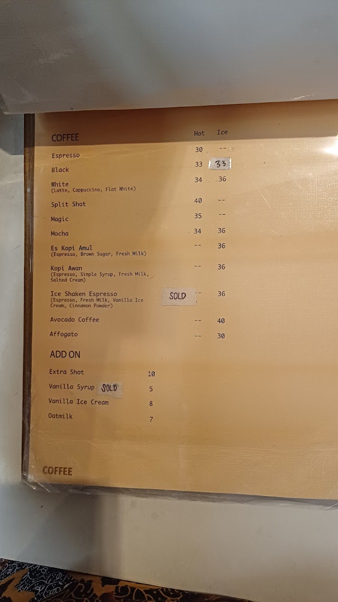 Awal Mula Coffee Photo Menu 2