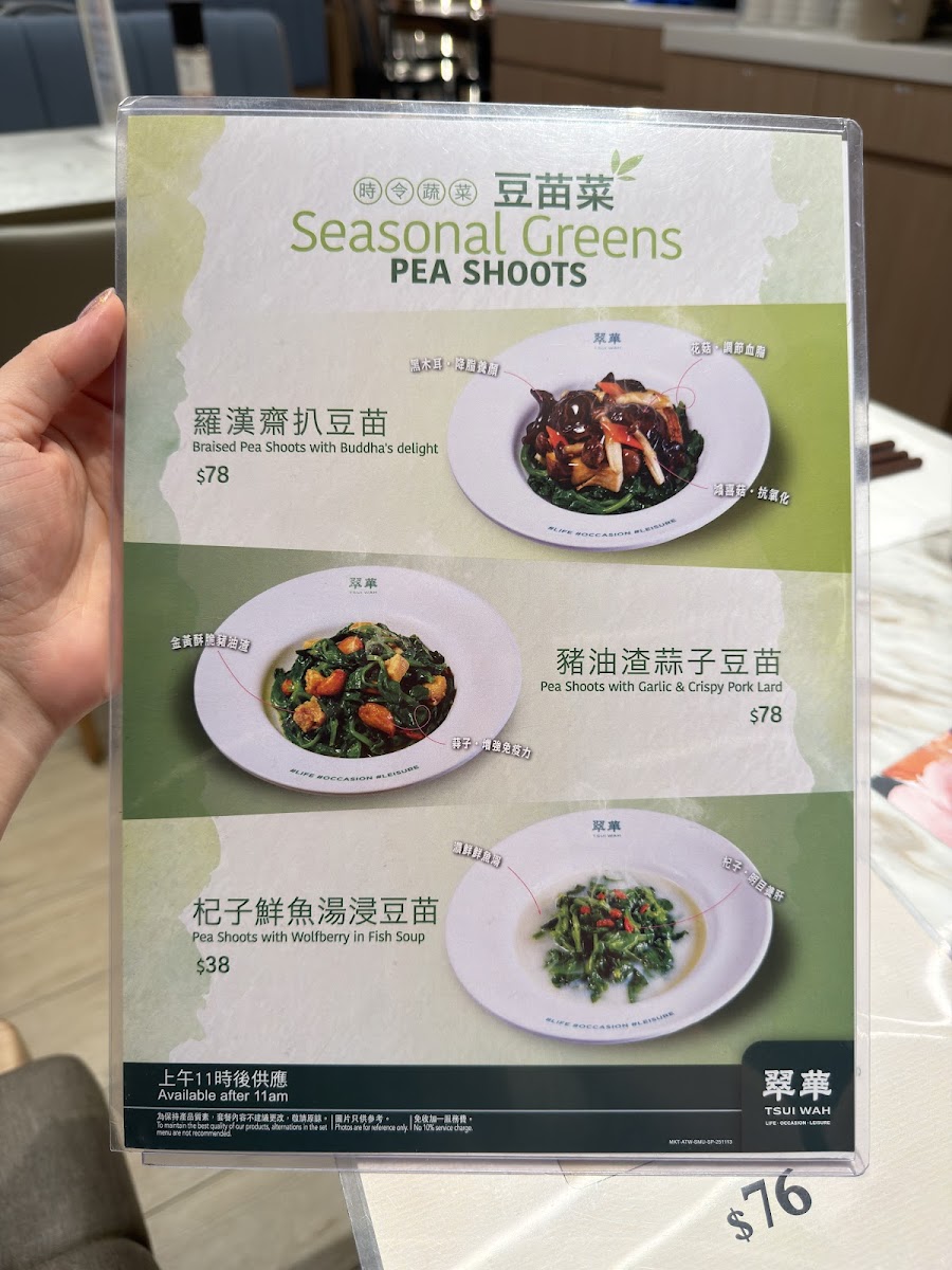 Tsui Wah Restaurant (Tsim Sha Tsui) Photo Menu 10
