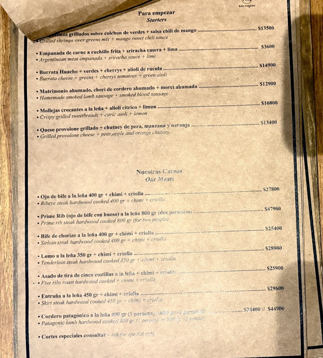 Huacho Photo Menu 5