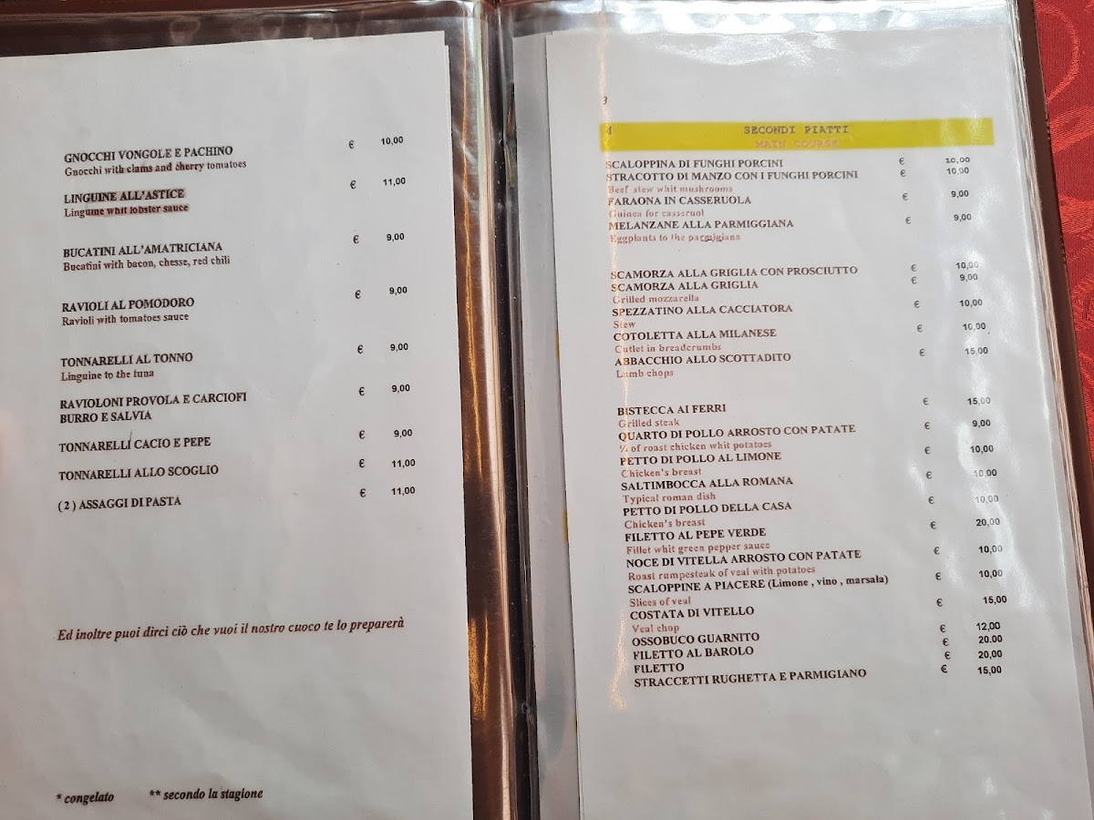 I Buoni Amici Roma Photo Menu 3